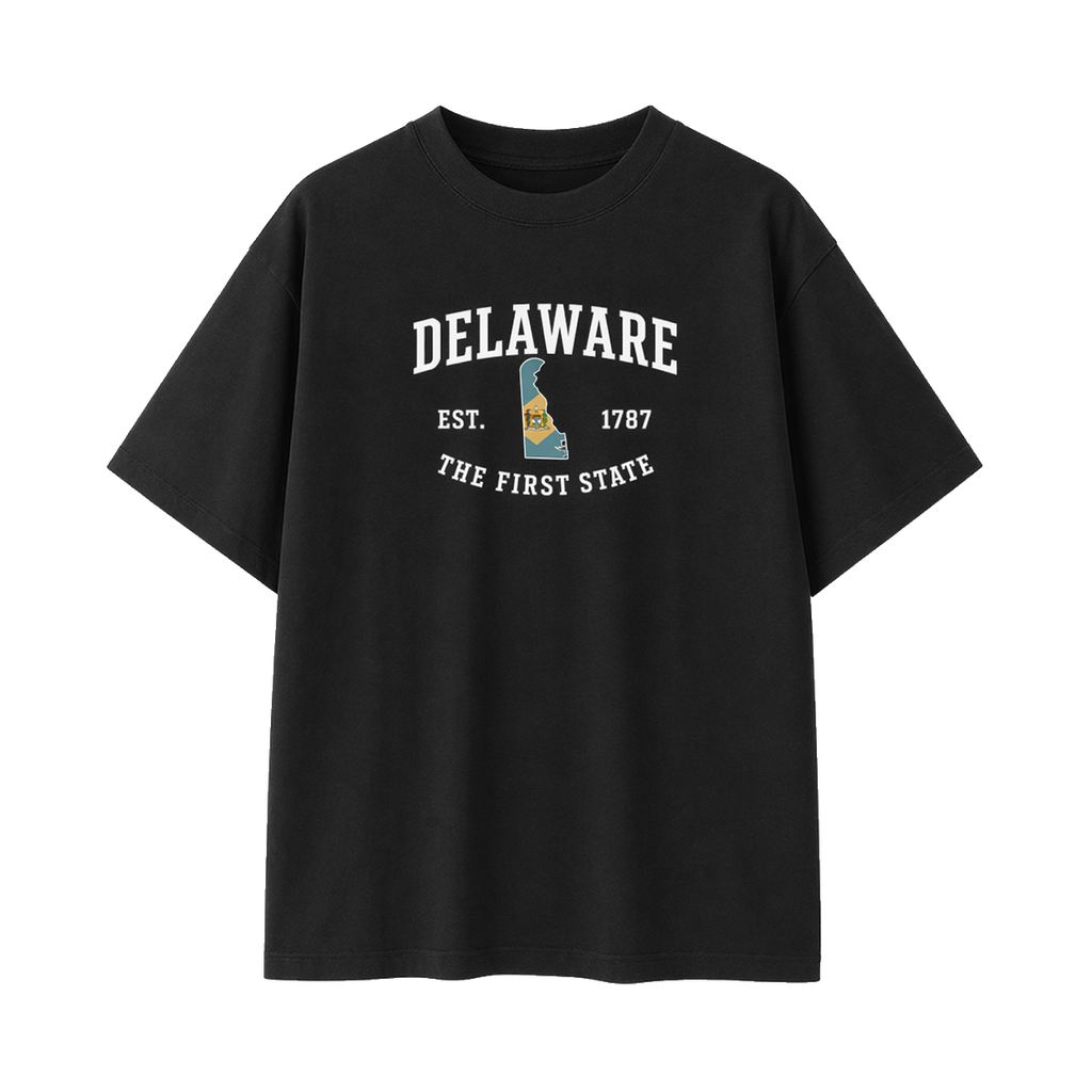 Collection 8 Delaware Essential Cotton T-Shirt - Black front