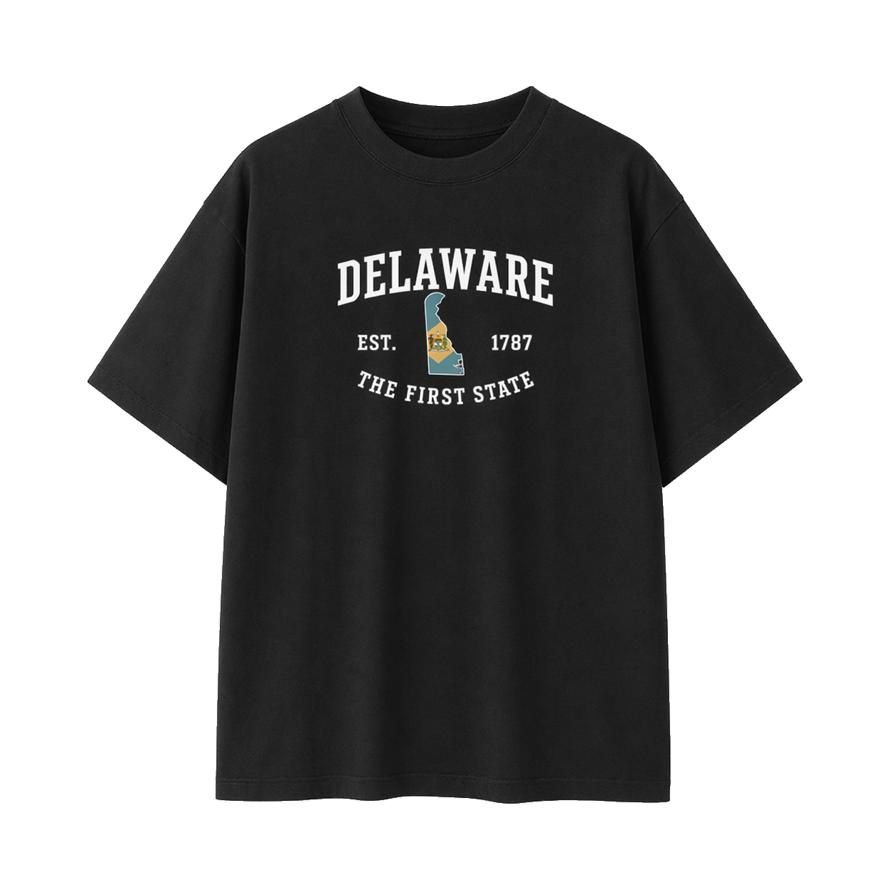 Collection 8 Delaware Essential Cotton T-Shirt - Black front