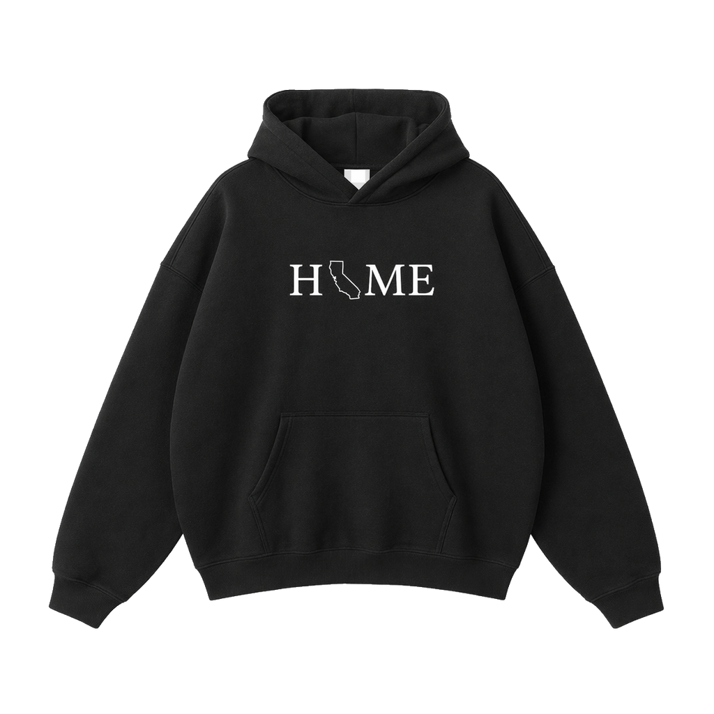Collection 5 California Oversize Fleeced Hoodie - Black front