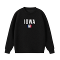 Collection 7 Iowa Essential Heavyweight Crewneck Sweatshirt - Black front
