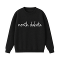 Collection 3 North Dakota Essential Heavyweight Crewneck Sweatshirt - Black front