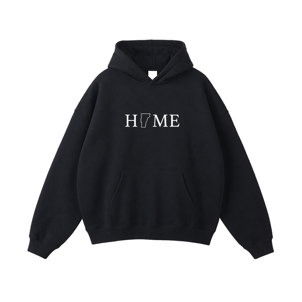 Collection 5 Vermont Oversize Fleeced Hoodie - Black front