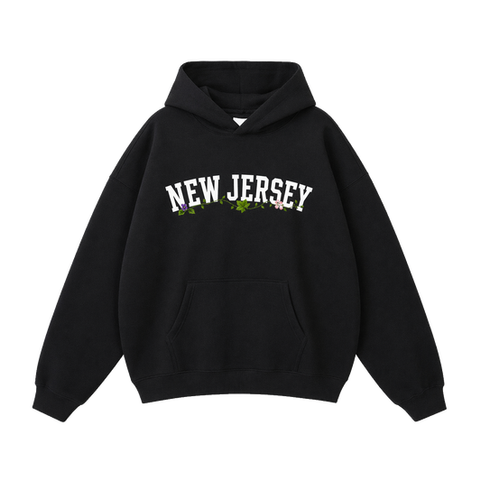 Collection 10 New Jersey Oversize Fleeced Hoodie - Black front