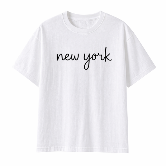Collection 3 New York Essential Cotton T-Shirt - White front