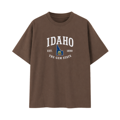 Collection 8 Idaho Essential Cotton T-Shirt - Coffee front