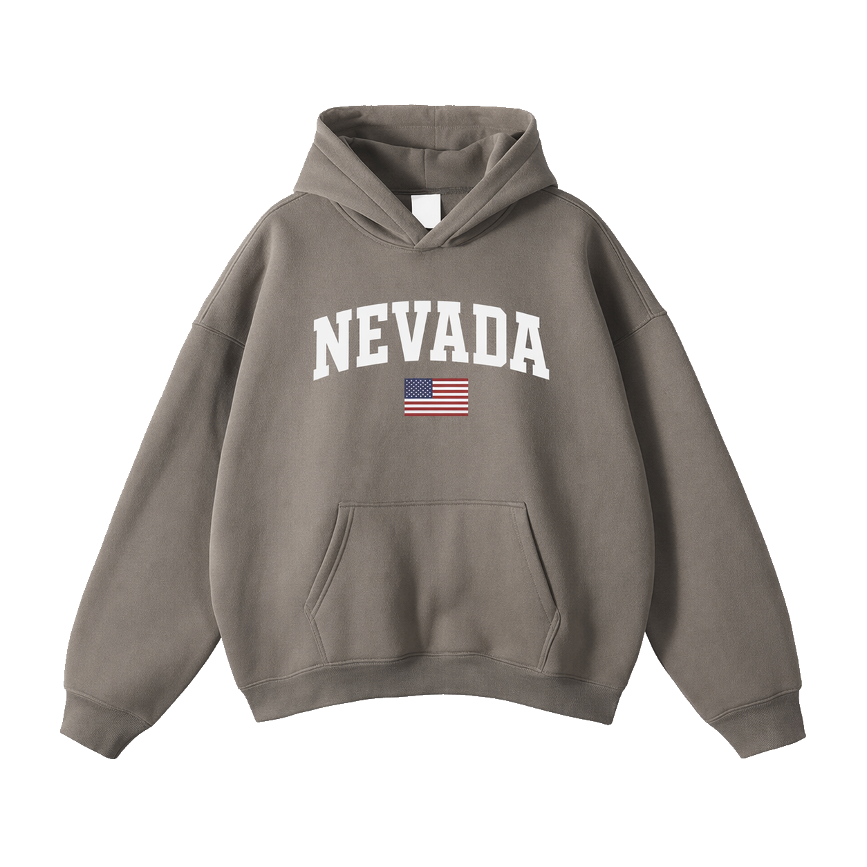 Collection 2 Nevada Oversize Fleeced Hoodie - Gray Coffee front