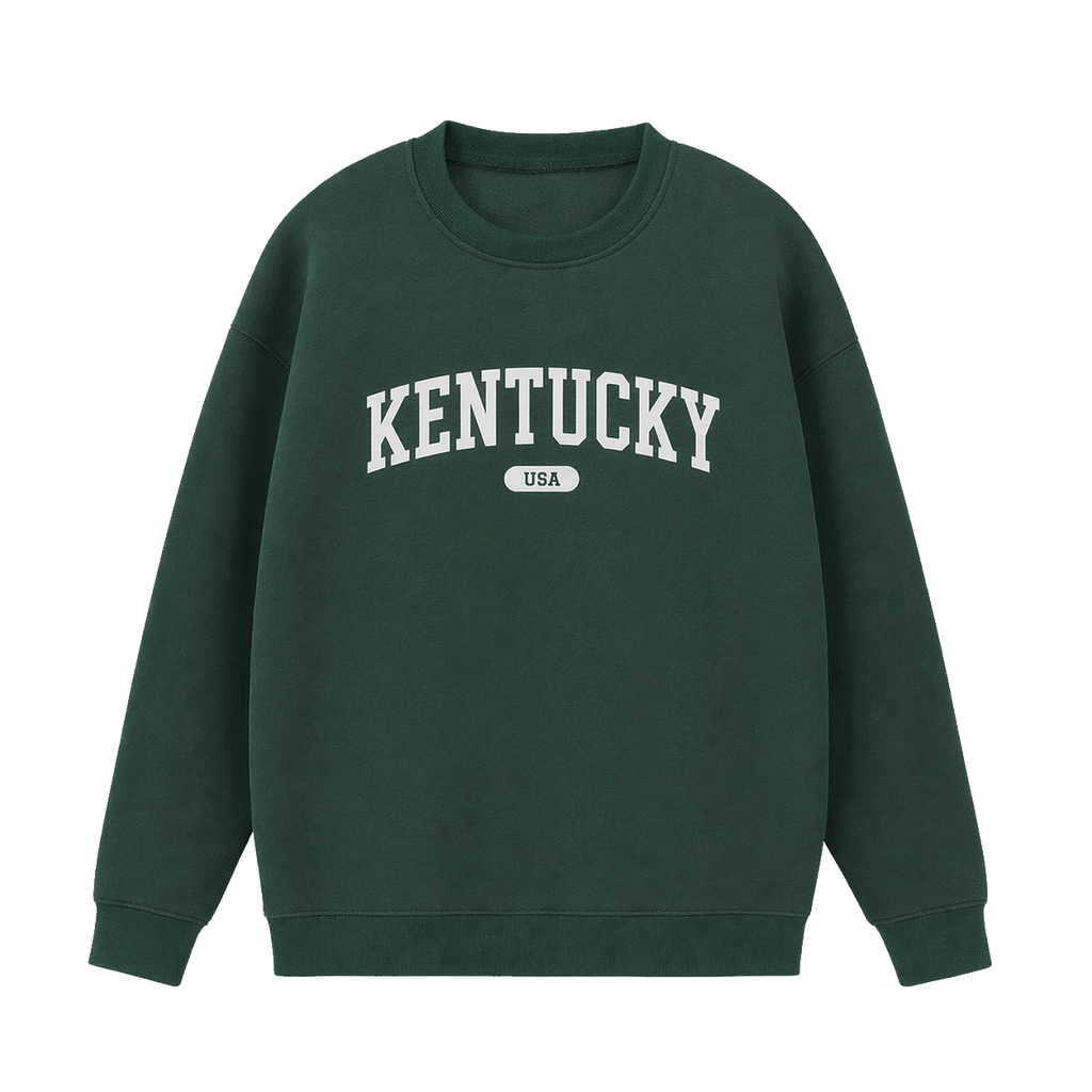 Collection 4 Kentucky Essential Heavyweight Crewneck Sweatshirt - Dark Green front