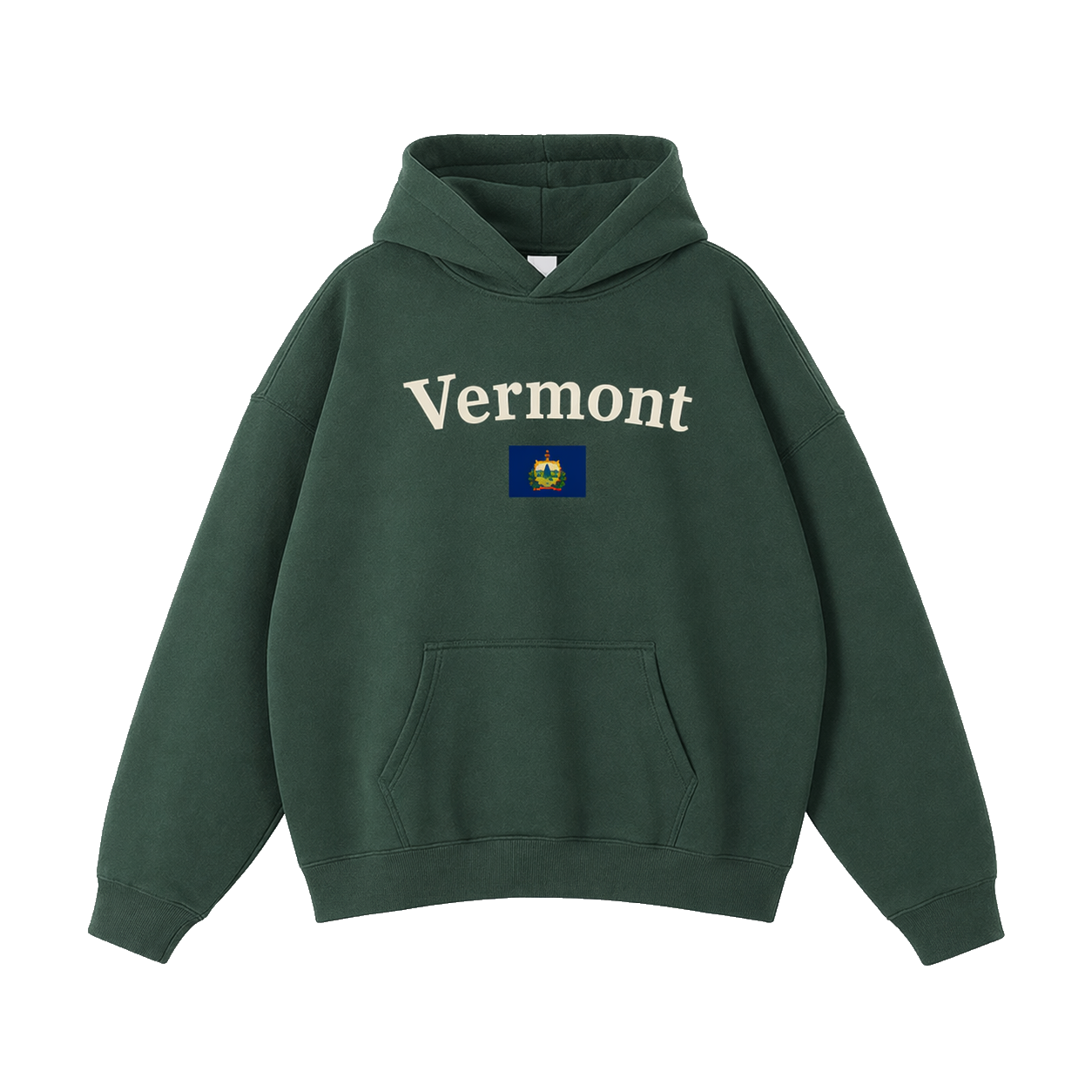 Collection 6 Vermont Oversize Fleeced Hoodie - Eden Green front