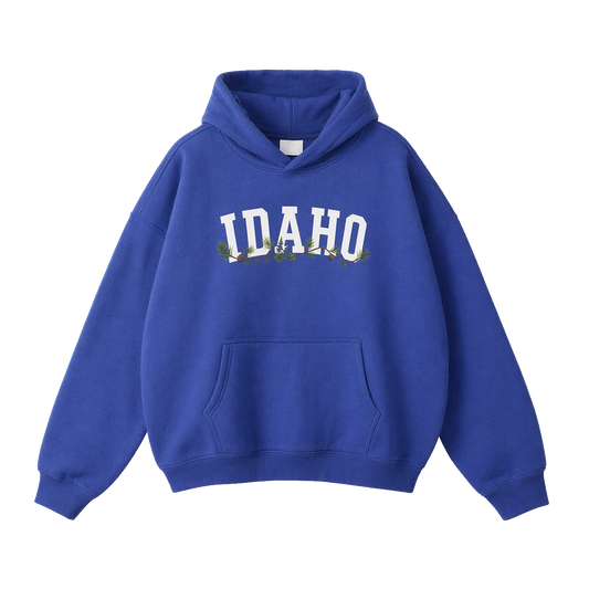 Collection 10 Idaho Oversize Fleeced Hoodie - Klein Blue front