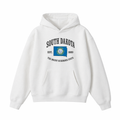 Collection 8 South Dakota Oversize Fleeced Hoodie - White front