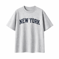 Collection 1 New York Essential Cotton T-Shirt - White Gray front
