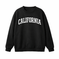 Collection 1 California Essential Heavyweight Crewneck Sweatshirt - Black front