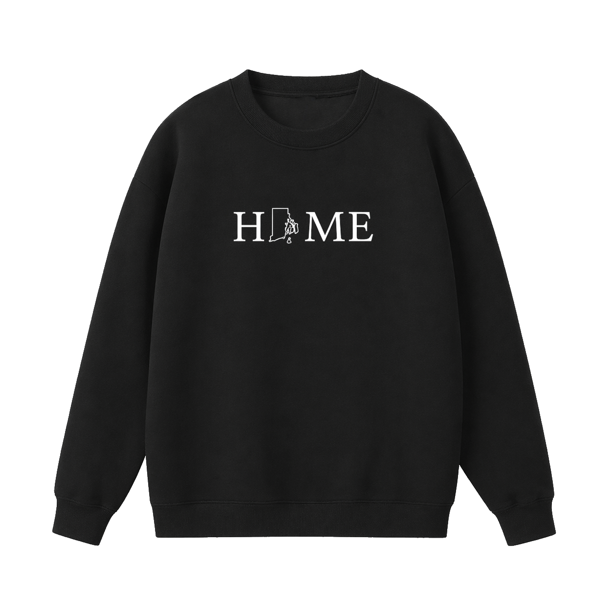 Collection 5 Rhode Island Essential Heavyweight Crewneck Sweatshirt - Black front