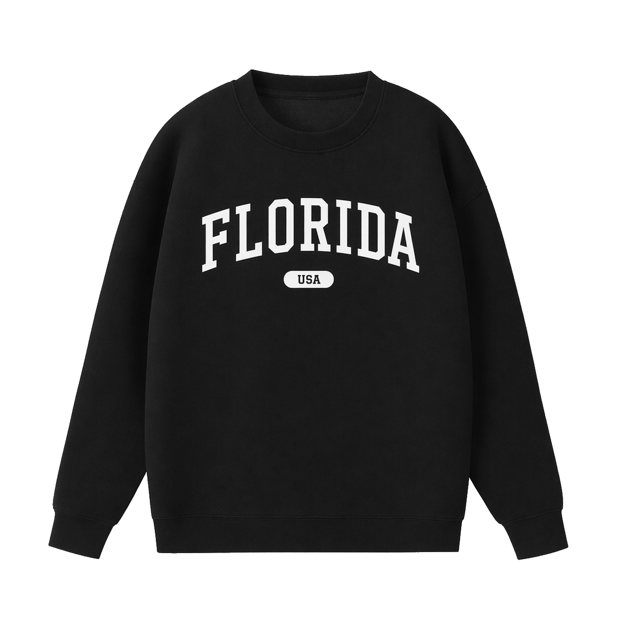 Collection 4 Florida Essential Heavyweight Crewneck Sweatshirt - Black front