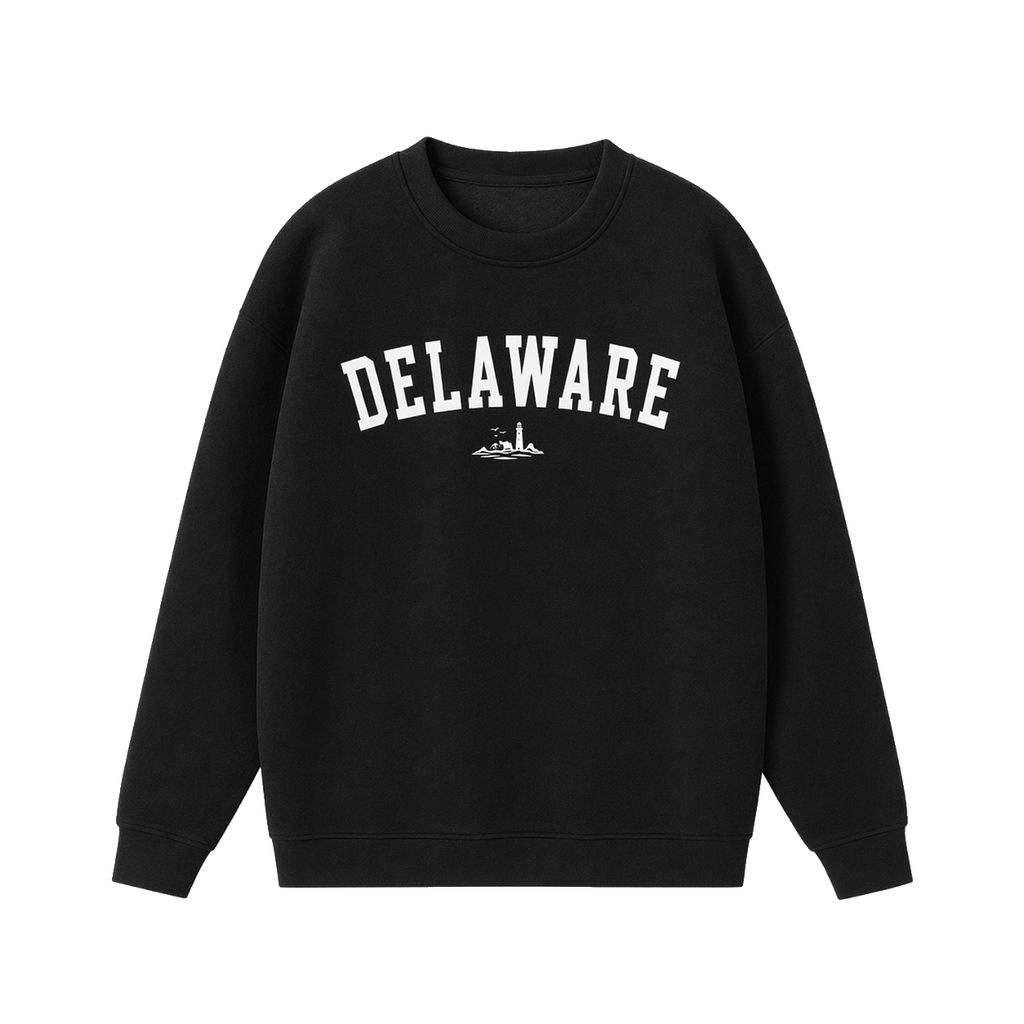 Collection 9 Delaware Essential Heavyweight Crewneck Sweatshirt - Black front