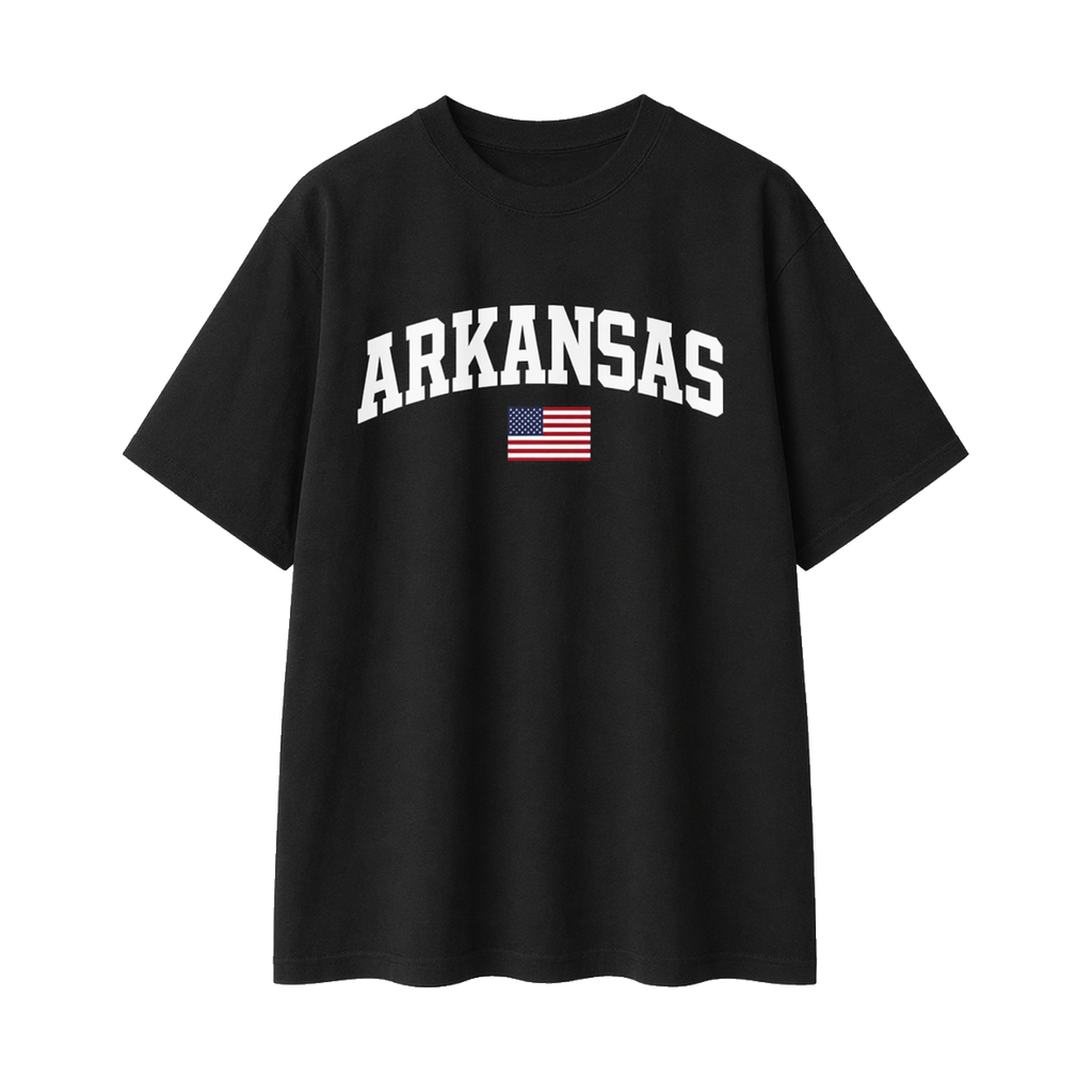 Collection 2 Arkansas Essential Cotton T-Shirt - Black front