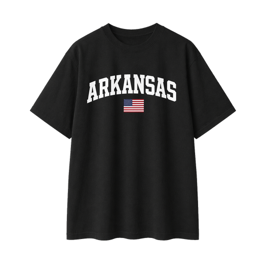 Collection 2 Arkansas Essential Cotton T-Shirt - Black front