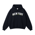 Collection 10 New York Oversize Fleeced Hoodie - Black front
