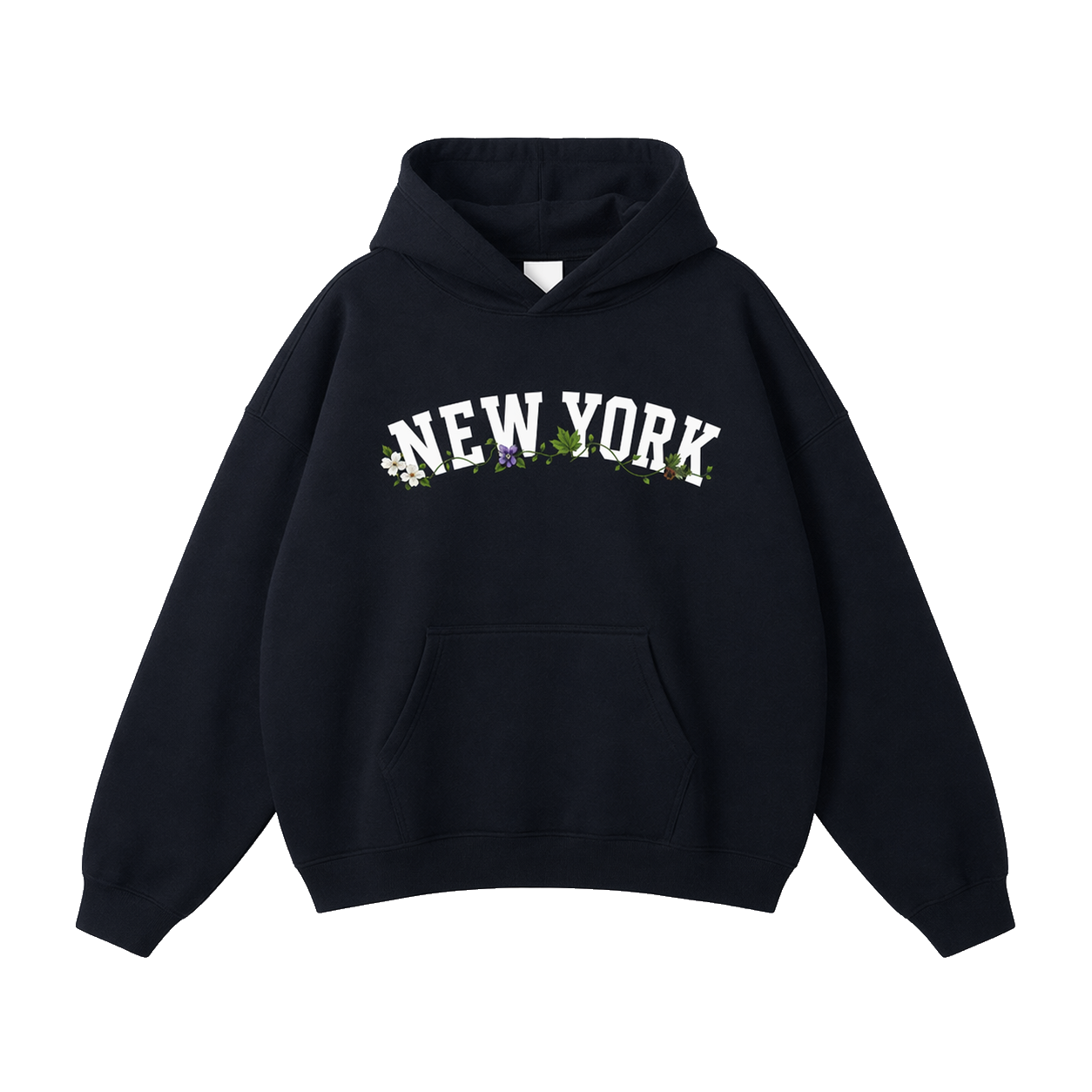 Collection 10 New York Oversize Fleeced Hoodie - Black front
