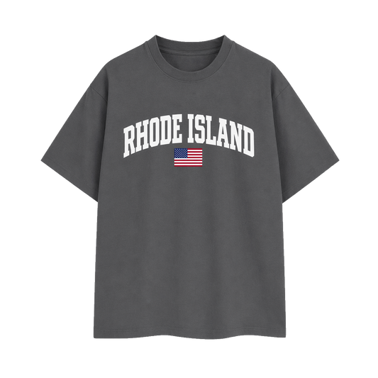 Collection 2 Rhode Island Essential Cotton T-Shirt - Dark Gray front