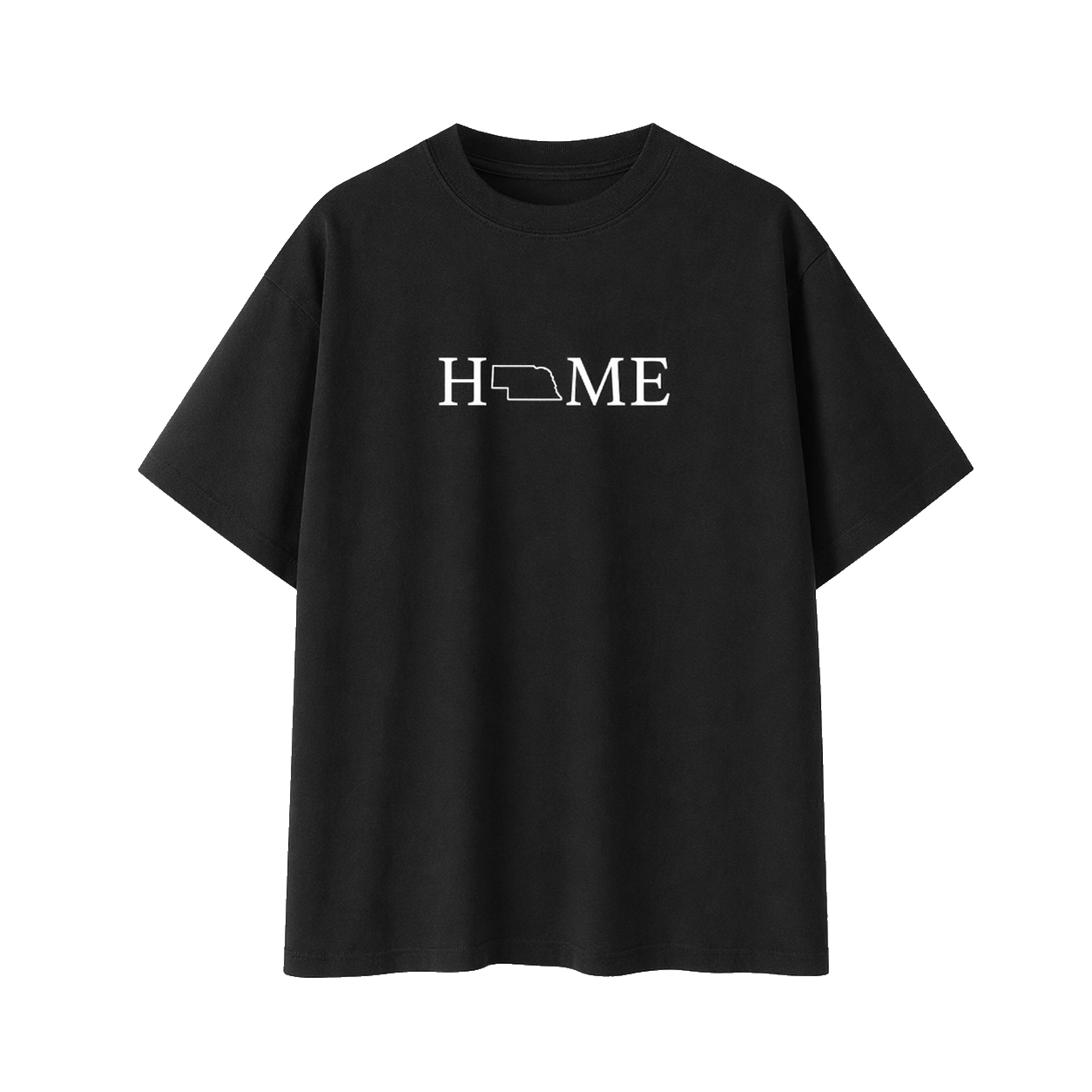 Collection 5 Nebraska Essential Cotton T-Shirt - Black front