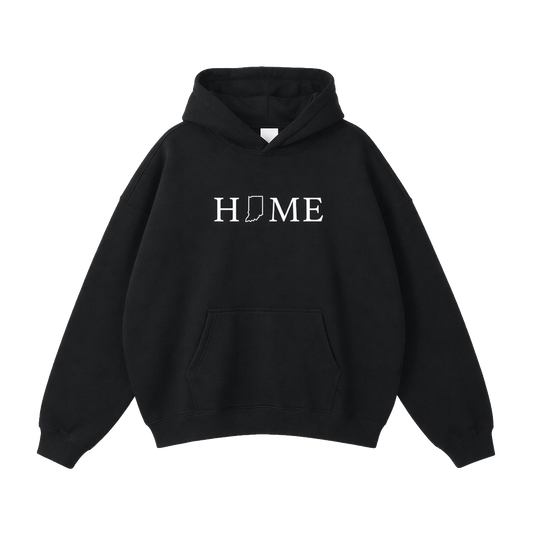 Collection 5 Indiana Oversize Fleeced Hoodie - Black front