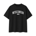 Collection 4 Wisconsin Essential Cotton T-Shirt - Black front