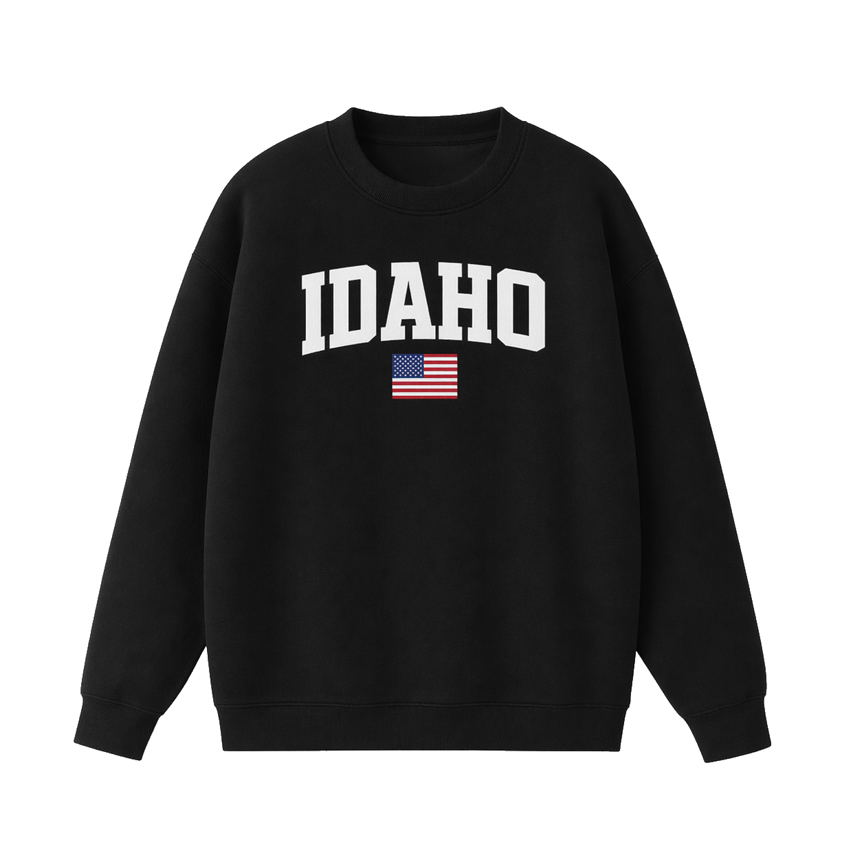 Collection 2 Idaho Essential Heavyweight Crewneck Sweatshirt - Black front