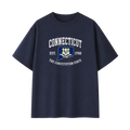 Collection 8 Connecticut Essential Cotton T-Shirt - Navy Blue front