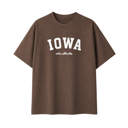 Collection 9 Iowa Essential Cotton T-Shirt - Coffee front