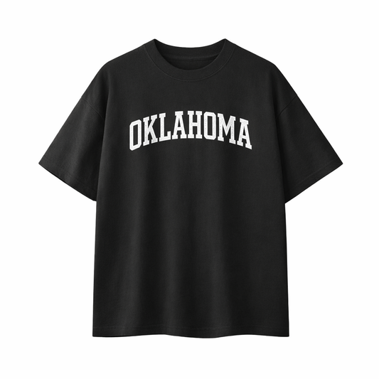 Collection 1 Oklahoma Essential Cotton T-Shirt - Black front