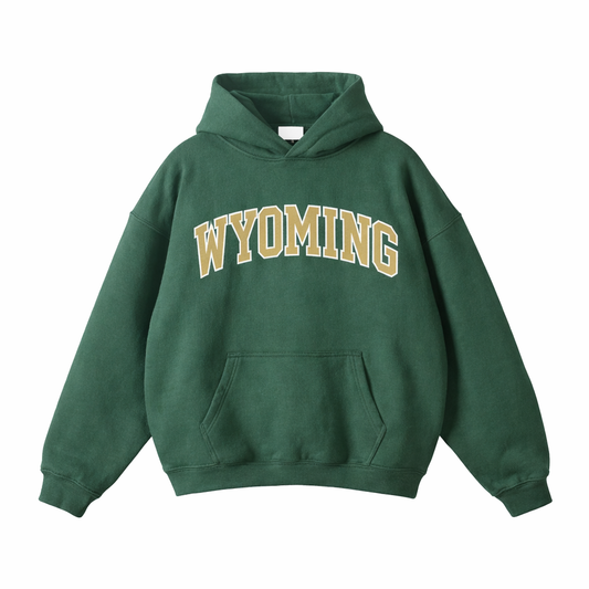 Collection 1 Wyoming Oversize Fleeced Hoodie - Eden Green front