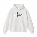 Collection 3 Ohio Oversize Fleeced Hoodie - White front