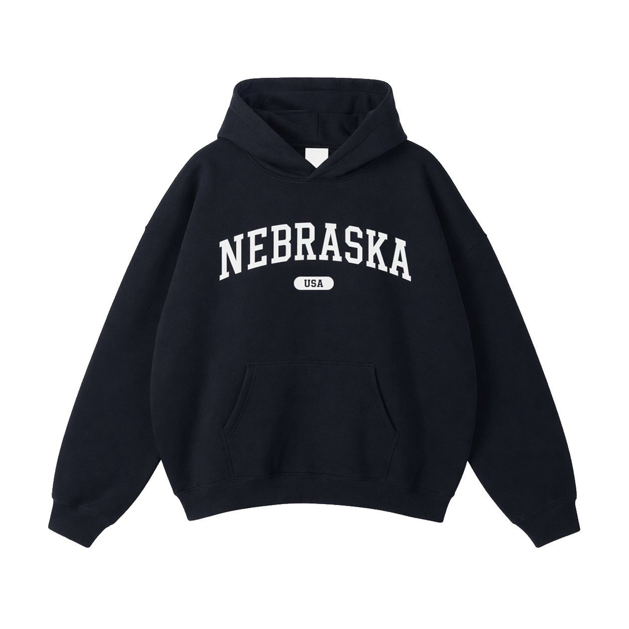 Collection 4 Nebraska Oversize Fleeced Hoodie - Black front
