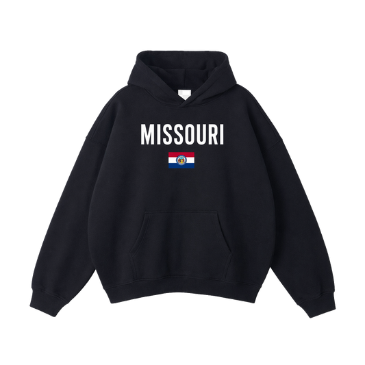 Collection 7 Missouri Oversize Fleeced Hoodie - Black front