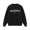 Collection 9 Massachusetts Essential Heavyweight Crewneck Sweatshirt - Black front
