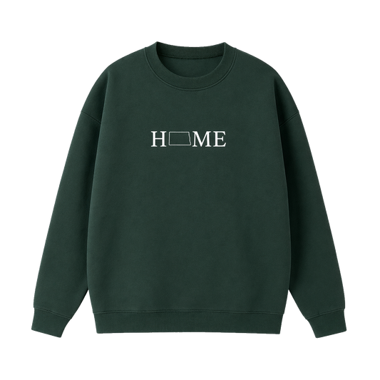 Collection 5 North Dakota Essential Heavyweight Crewneck Sweatshirt - Dark Green front