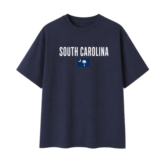 Collection 7 South Carolina Essential Cotton T-Shirt - Navy Blue front