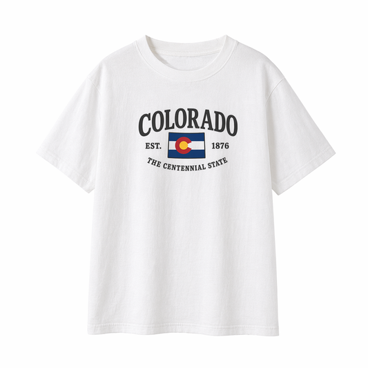 Collection 8 Colorado Essential Cotton T-Shirt - White front