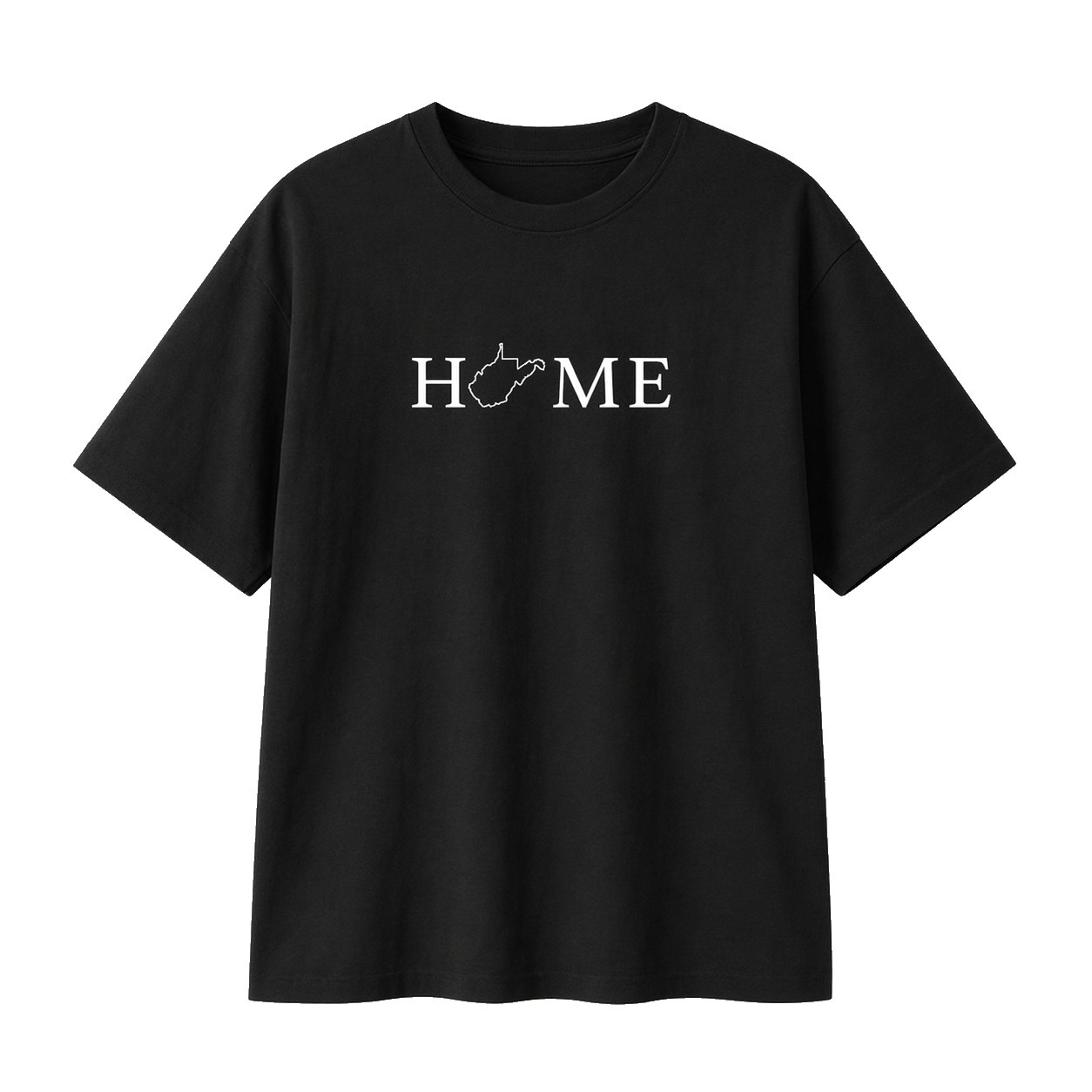Collection 5 West Virginia Essential Cotton T-Shirt - Black front