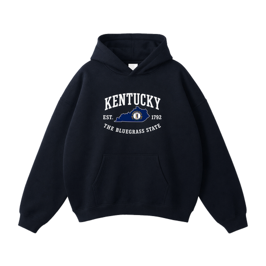 Collection 8 Kentucky Oversize Fleeced Hoodie - Black front