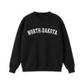 Collection 10 North Dakota Essential Heavyweight Crewneck Sweatshirt - Black front