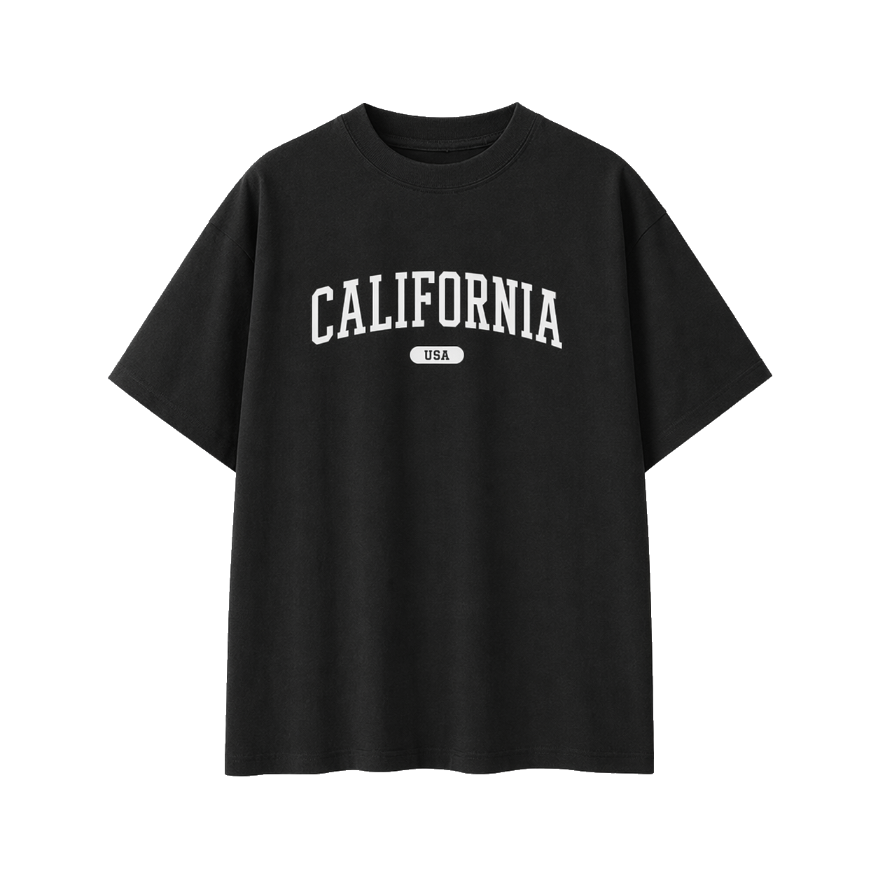 Collection 4 California Essential Cotton T-Shirt - Black front