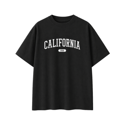Collection 4 California Essential Cotton T-Shirt - Black front