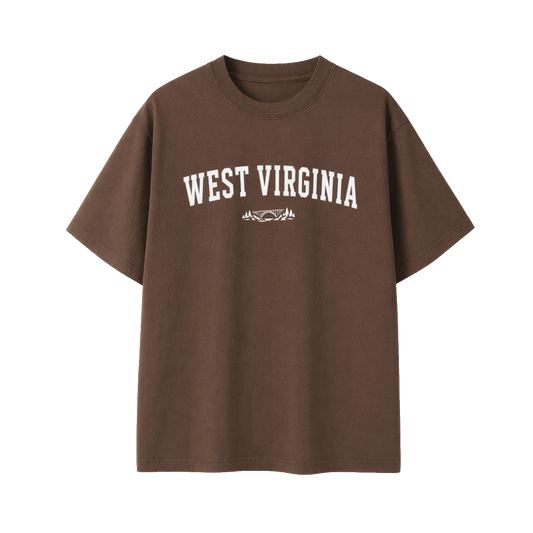 Collection 9 West Virginia Essential Cotton T-Shirt - Coffee front