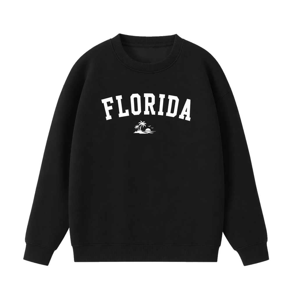 Collection 9 Florida Essential Heavyweight Crewneck Sweatshirt - Black front