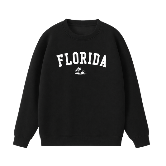 Collection 9 Florida Essential Heavyweight Crewneck Sweatshirt - Black front