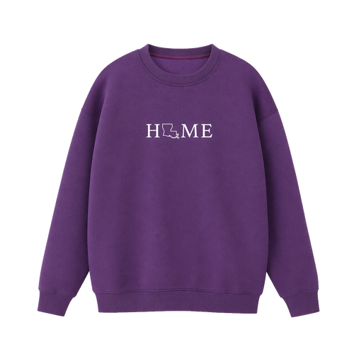 Collection 5 Louisiana Essential Heavyweight Crewneck Sweatshirt - Purple front