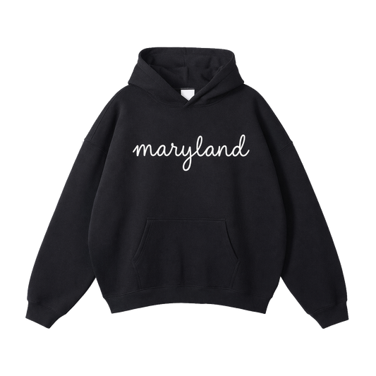 Collection 3 Maryland Oversize Fleeced Hoodie - Black front