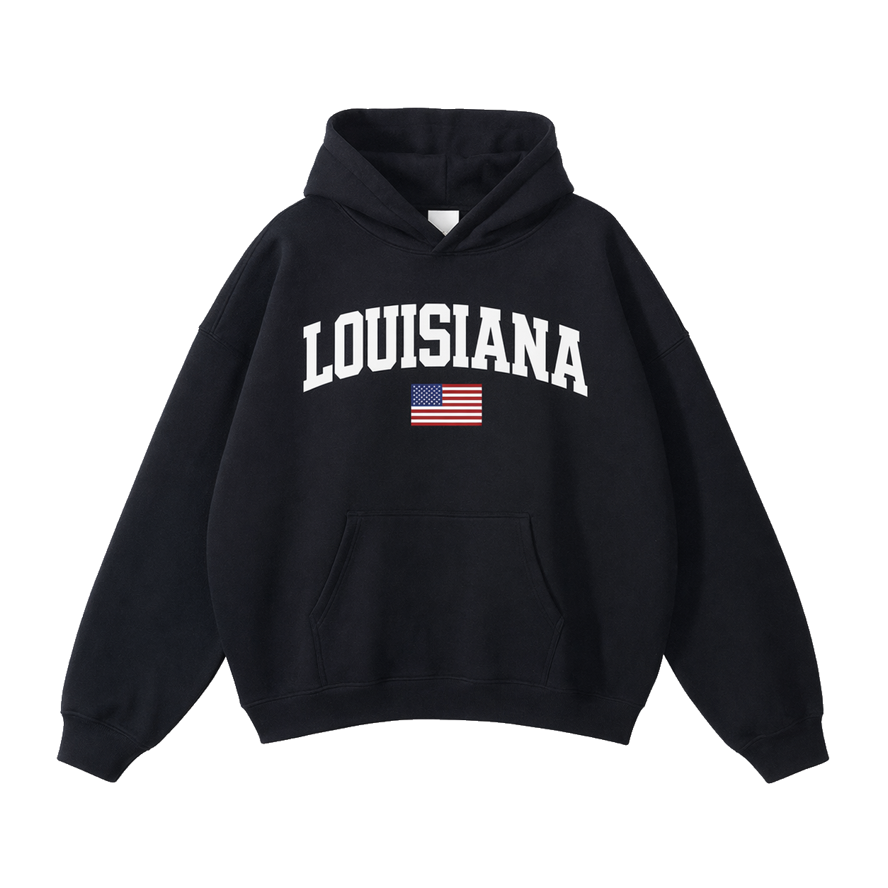 Collection 2 Louisiana Oversize Fleeced Hoodie - Black front